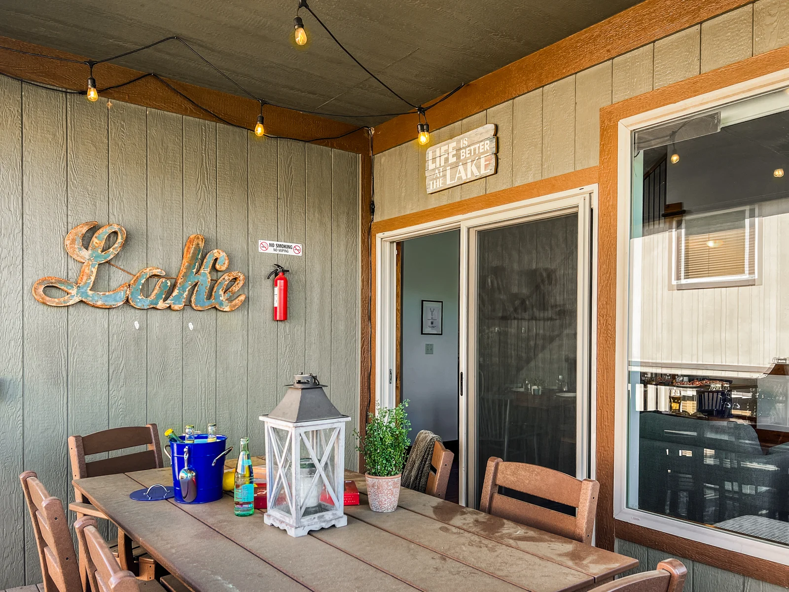 Enjoy the patio off the main living room.
