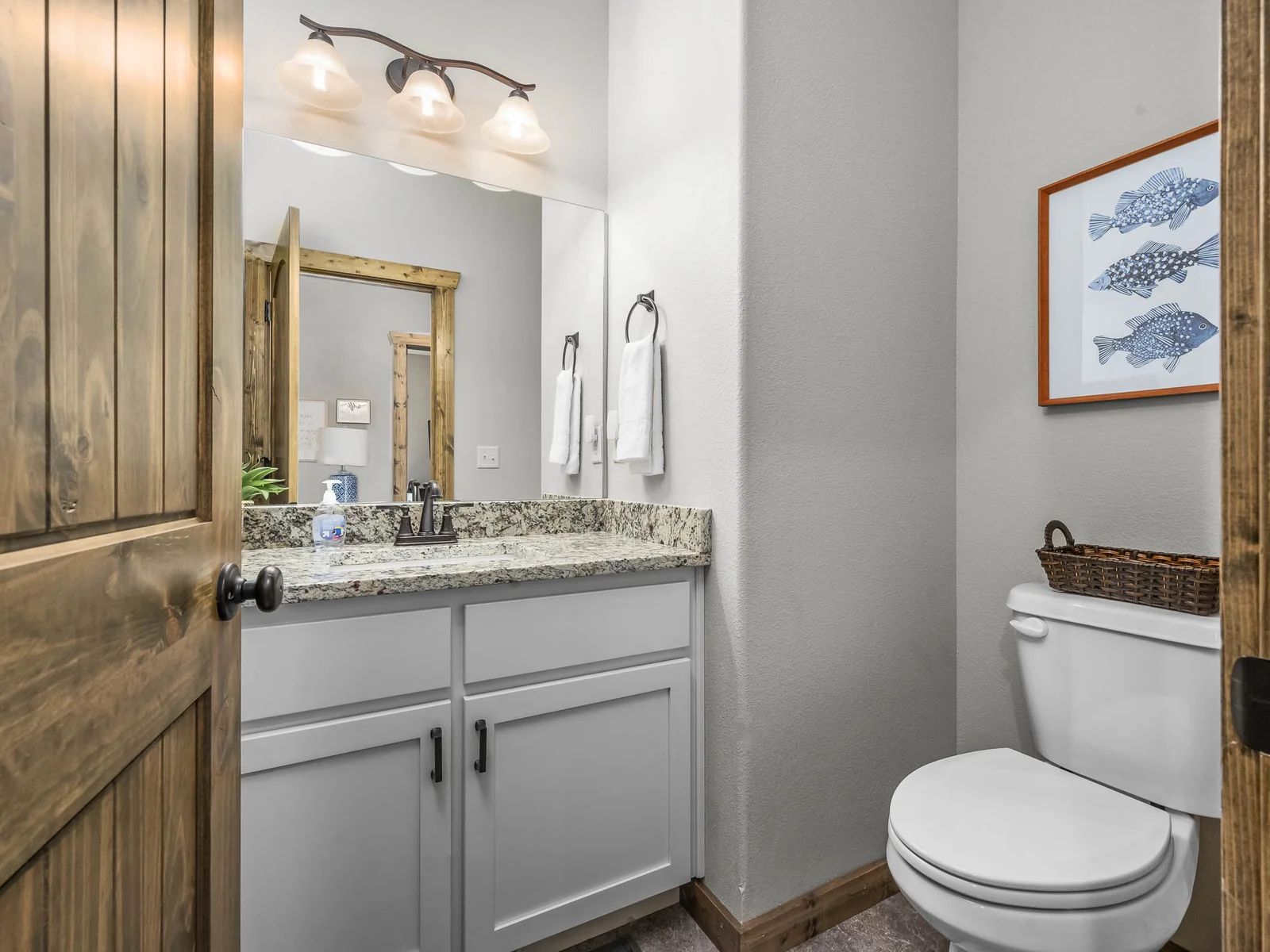 Half bath for upper floor main use