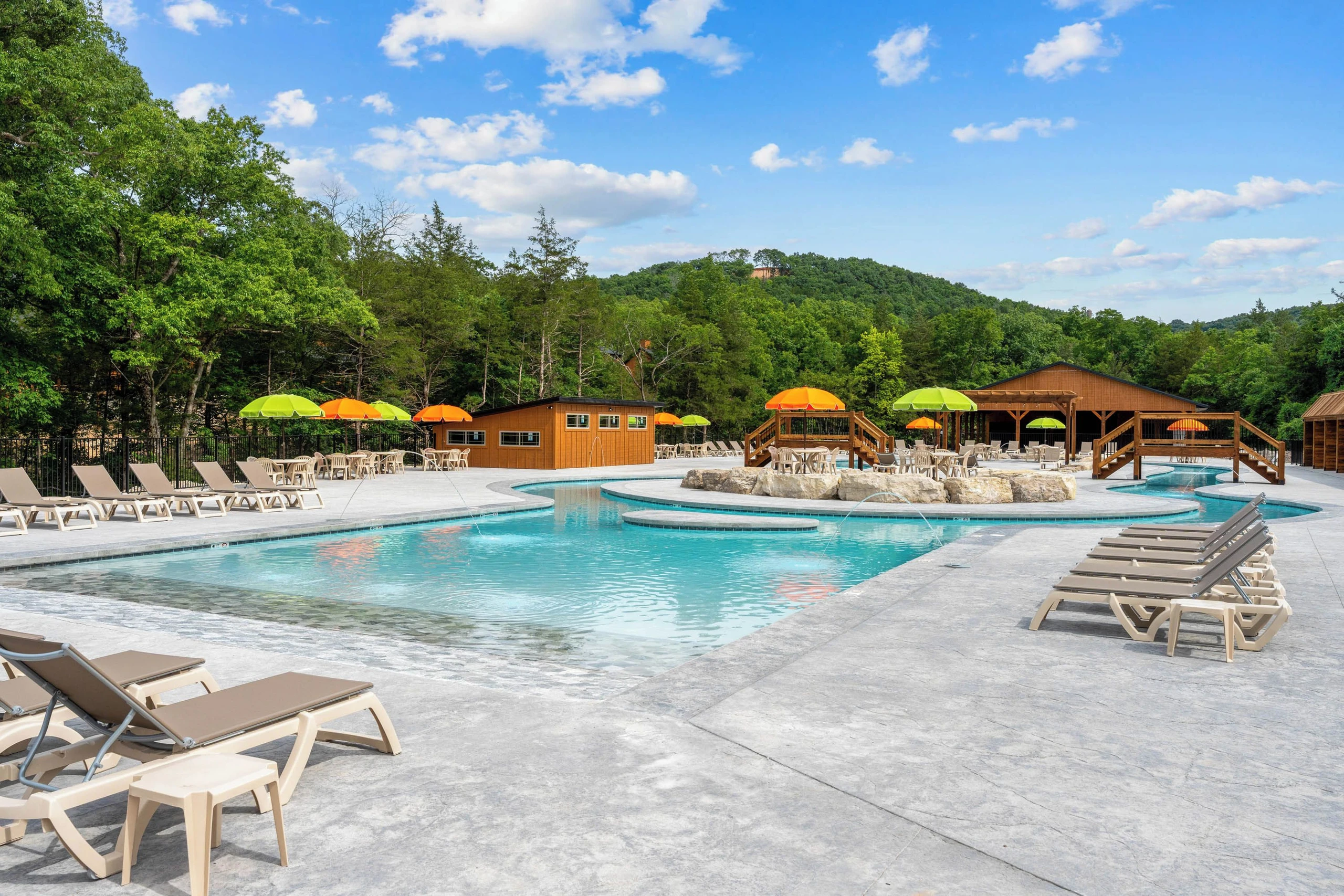 Lazy river with great background views!