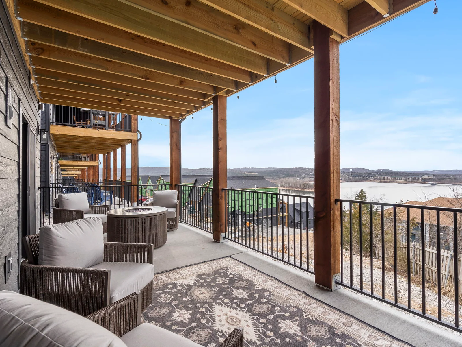Lower patio with firepit
