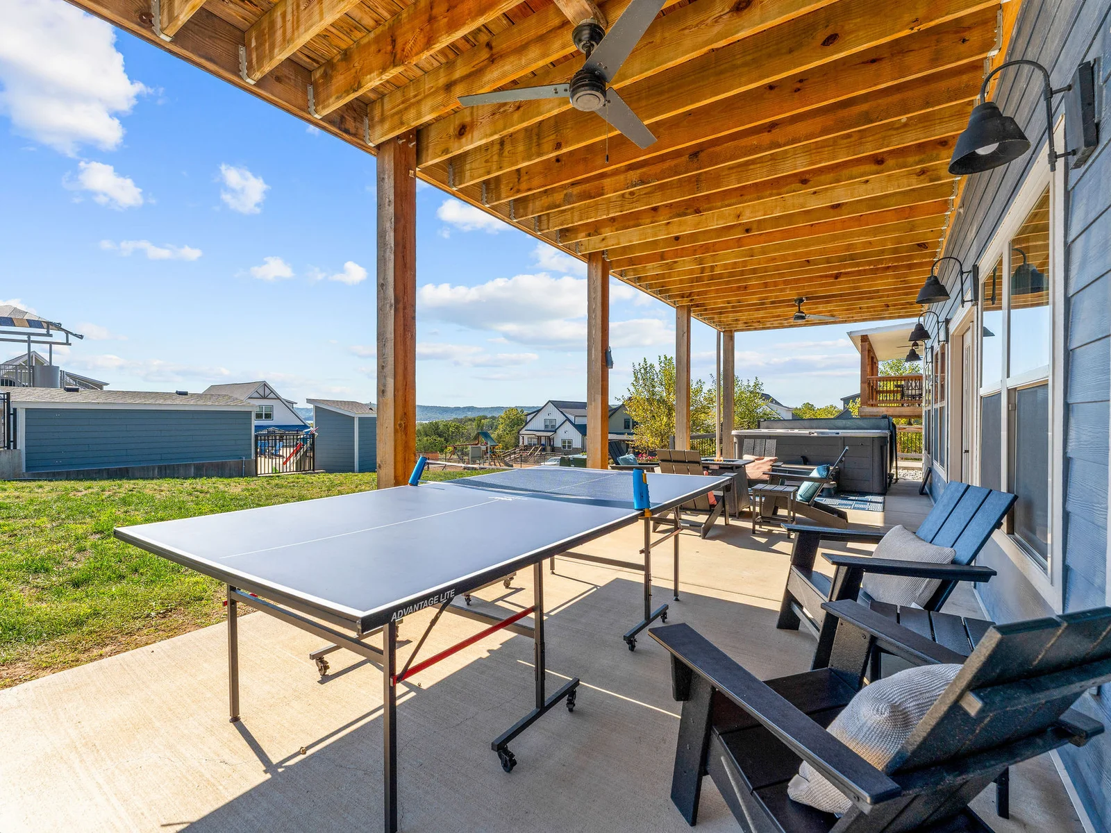Challenge the family to a game of ping pong and head straight to the outdoor community pool!