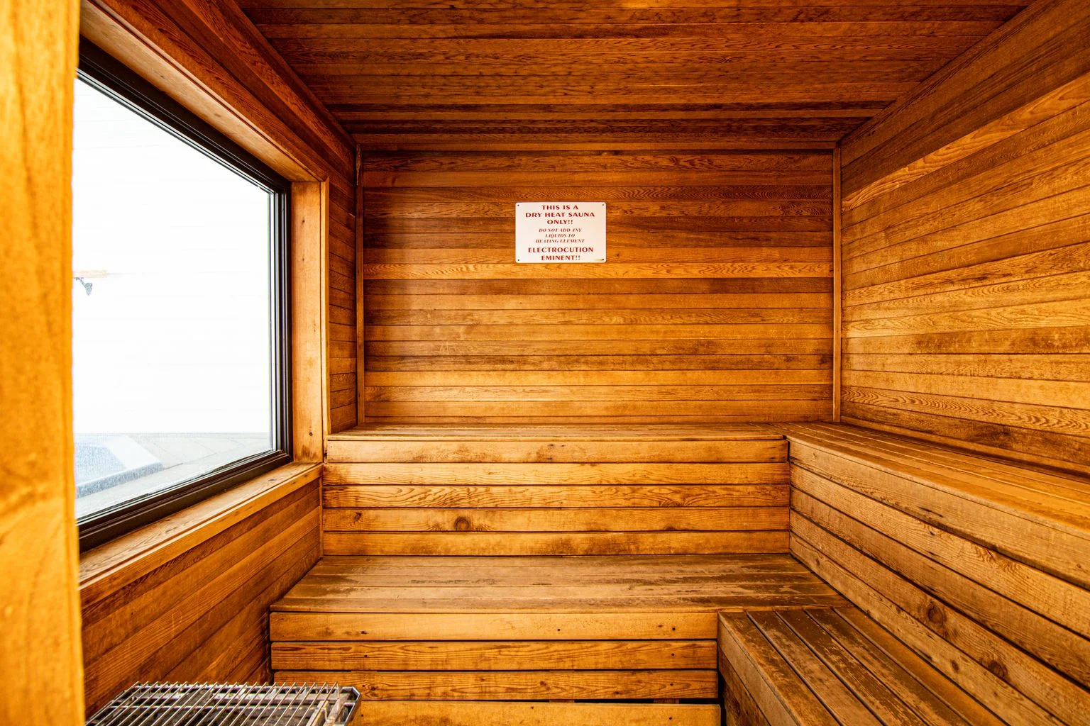 Dry sauna where you'll relax after exploring Branson.