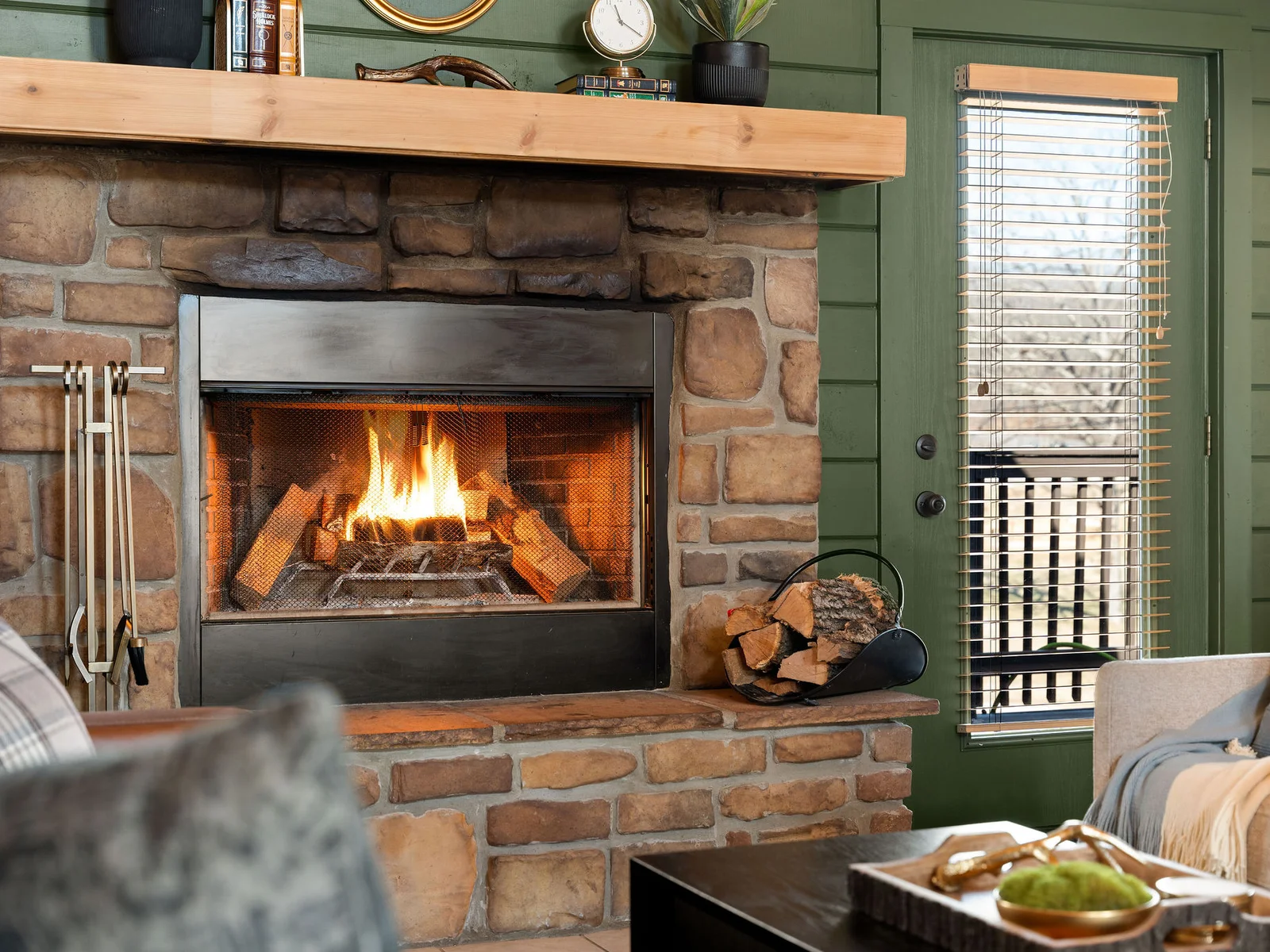 Warmth and comfort in every crackle-the heart of a cozy home