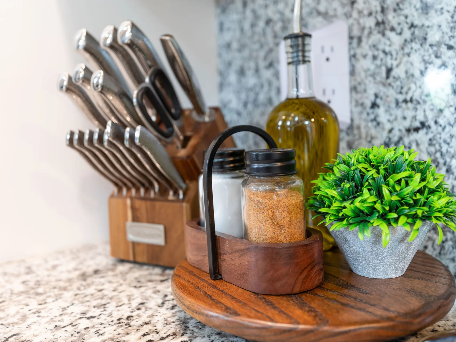 Oil, salt, and pepper for your use!