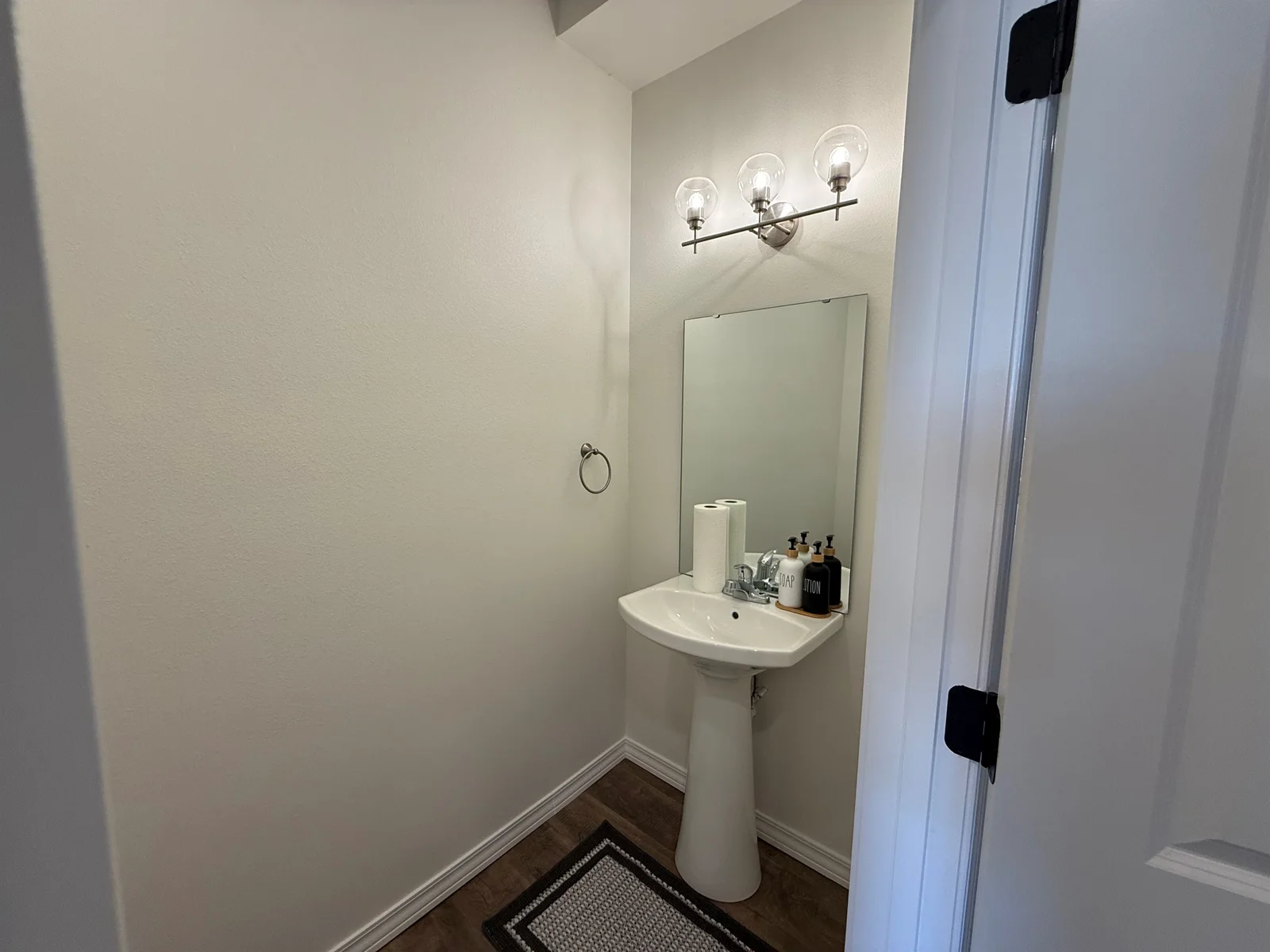 First floor powder room