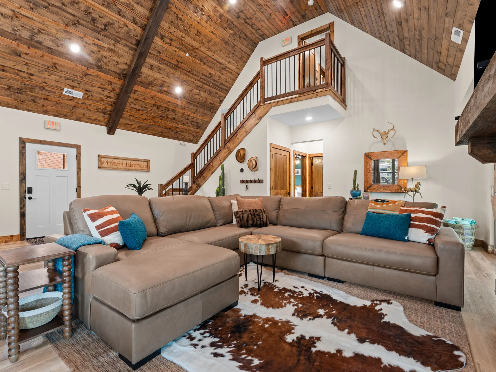 Living Room with Large L-sectional Couch for Large Groups
