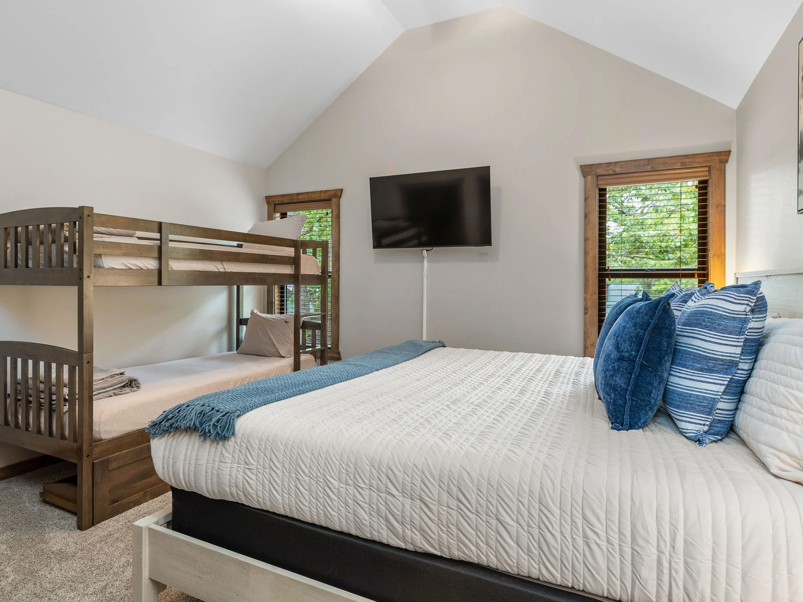 Upper level King bedroom #3 with bunks