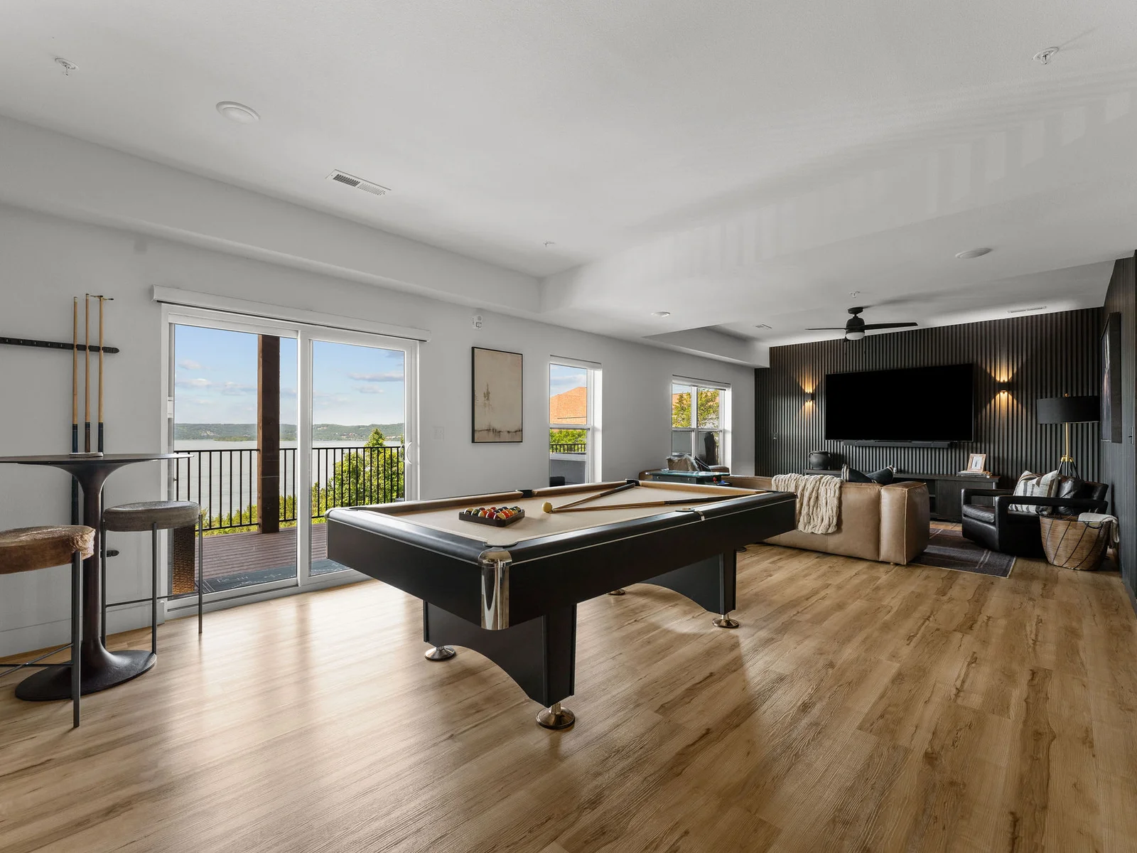 Game room with pool table, PS5, and kitchenette!