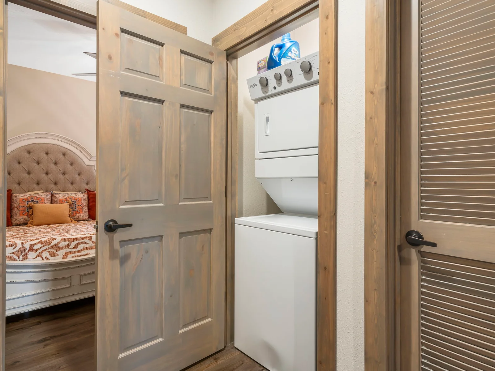 Upstairs washer and dryer for our guests! We provide the detergent too!