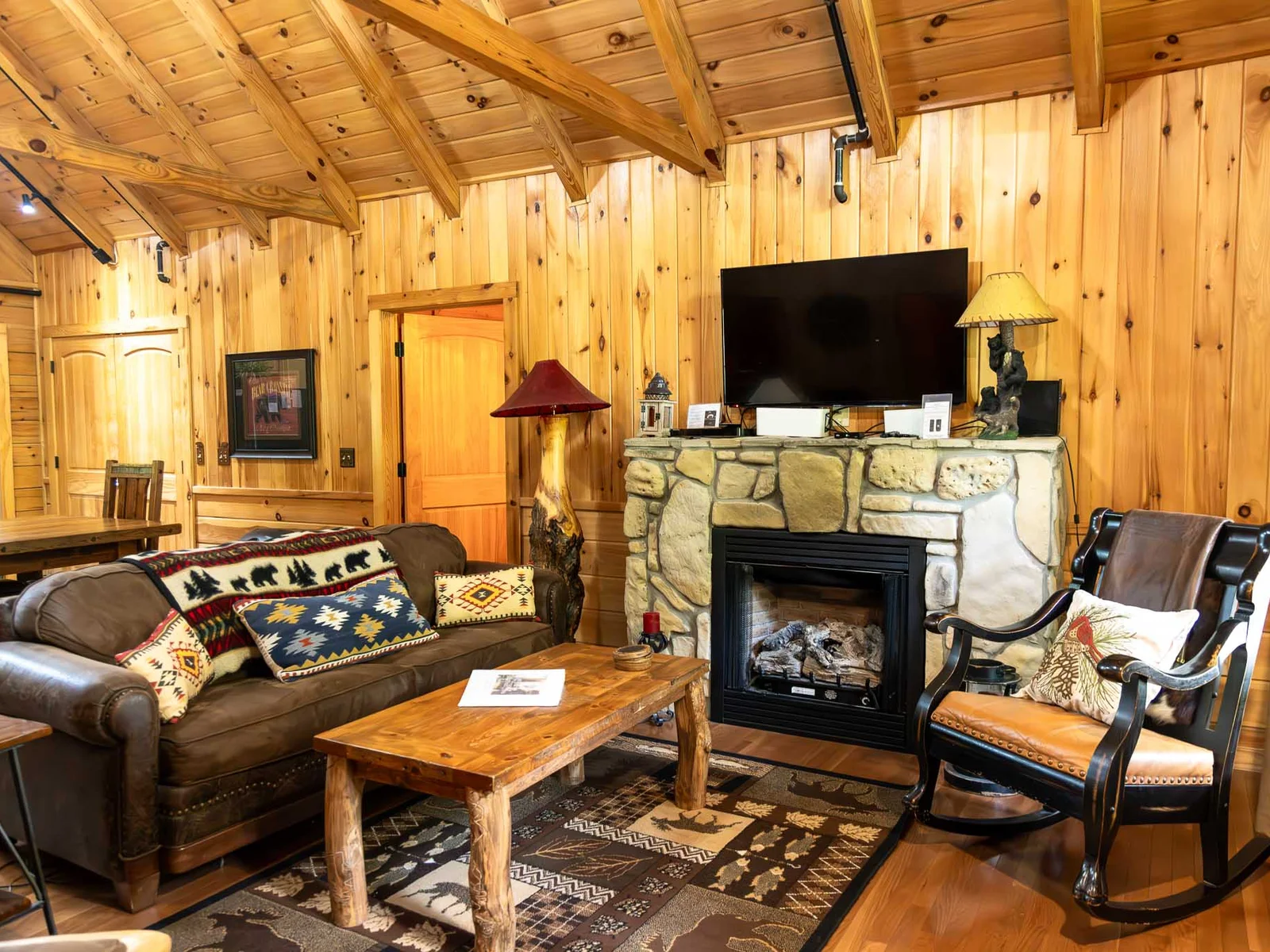 Watch TV by the fire
