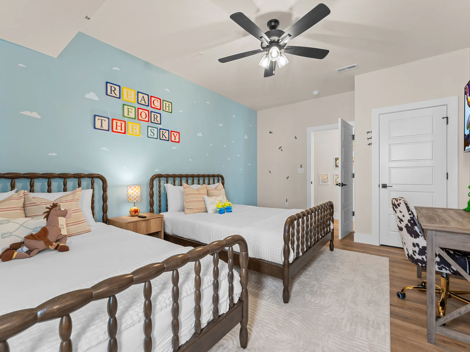 Every corner tells a story in this Toy Story-inspired room, created to make your family’s stay even more memorable.