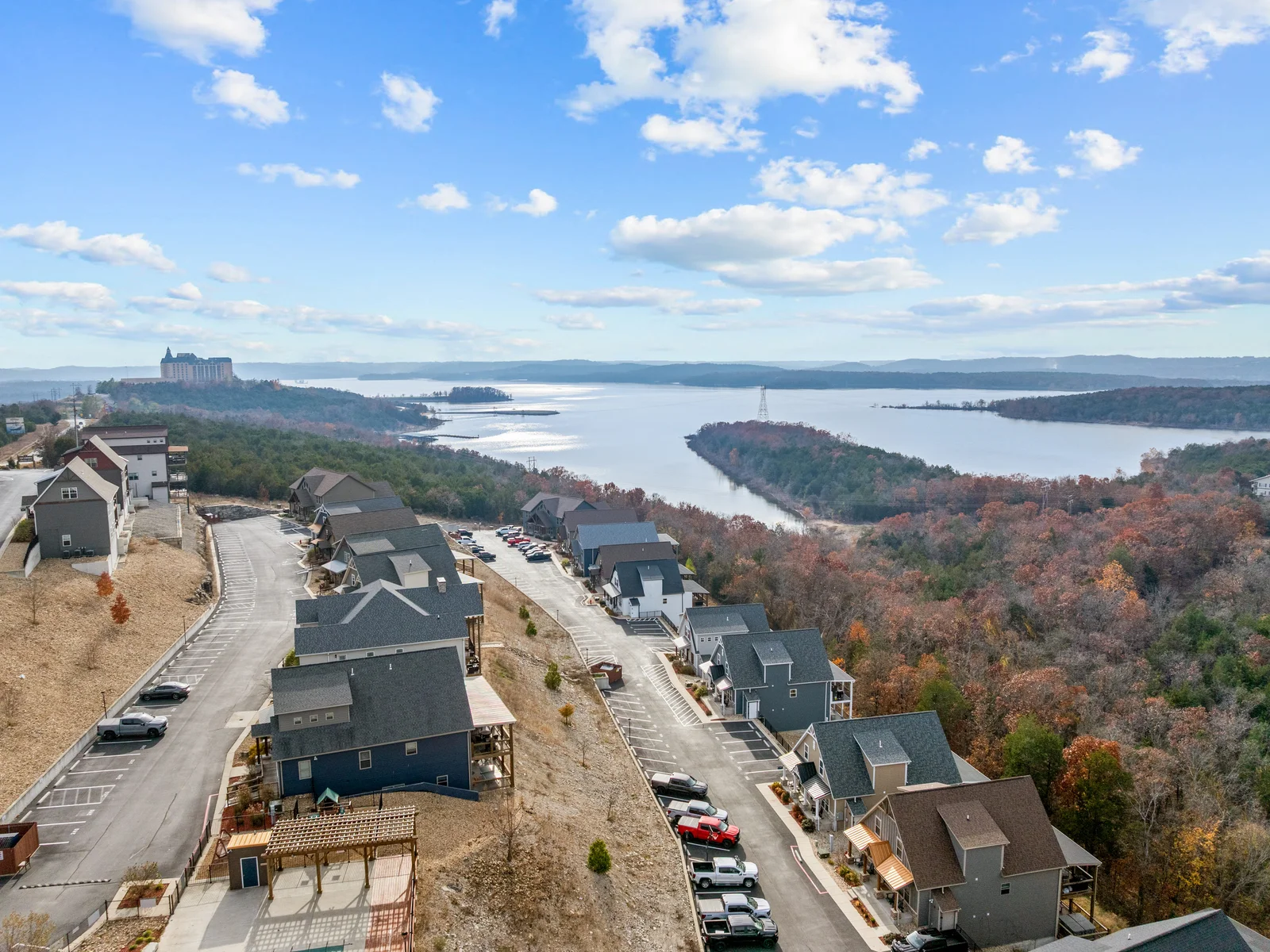 Drone shot showing our cove.