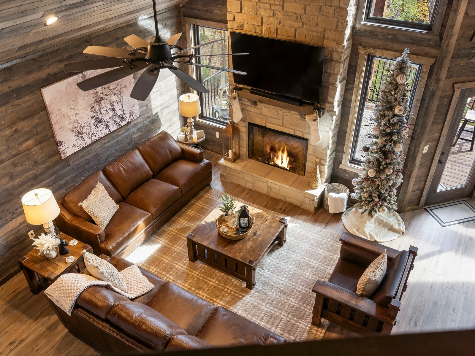 Cozy up next to the fireplace!