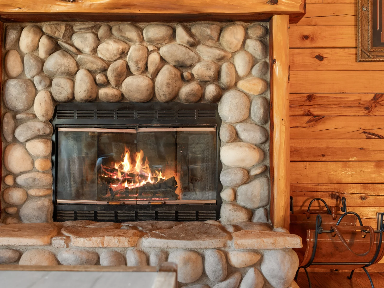 Snuggle close and savor intimate moments by the glowing fire