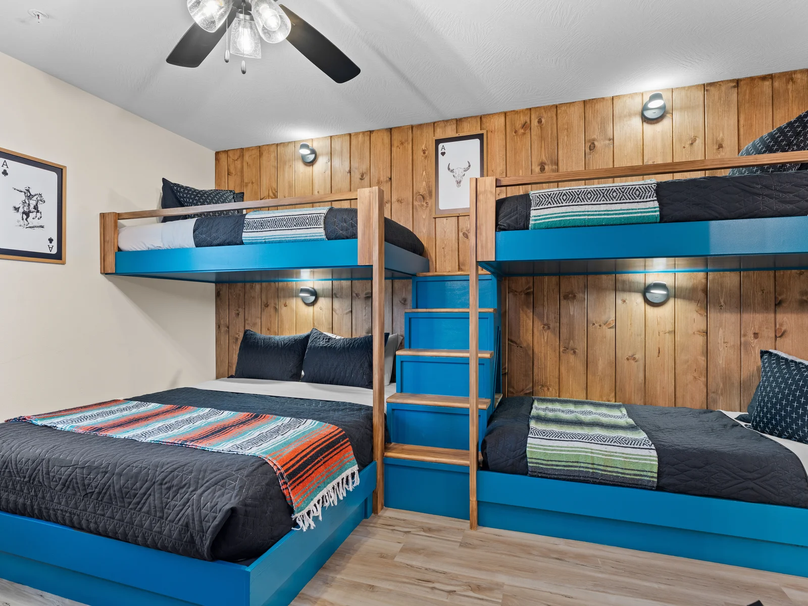 Bunk Beds w/ (3) Twins and (1) Queen - Plenty of room for all the kids!