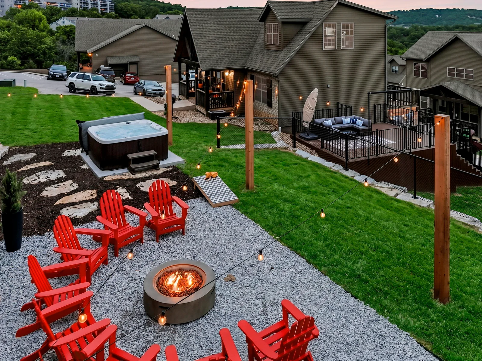 The perfect evening backyard