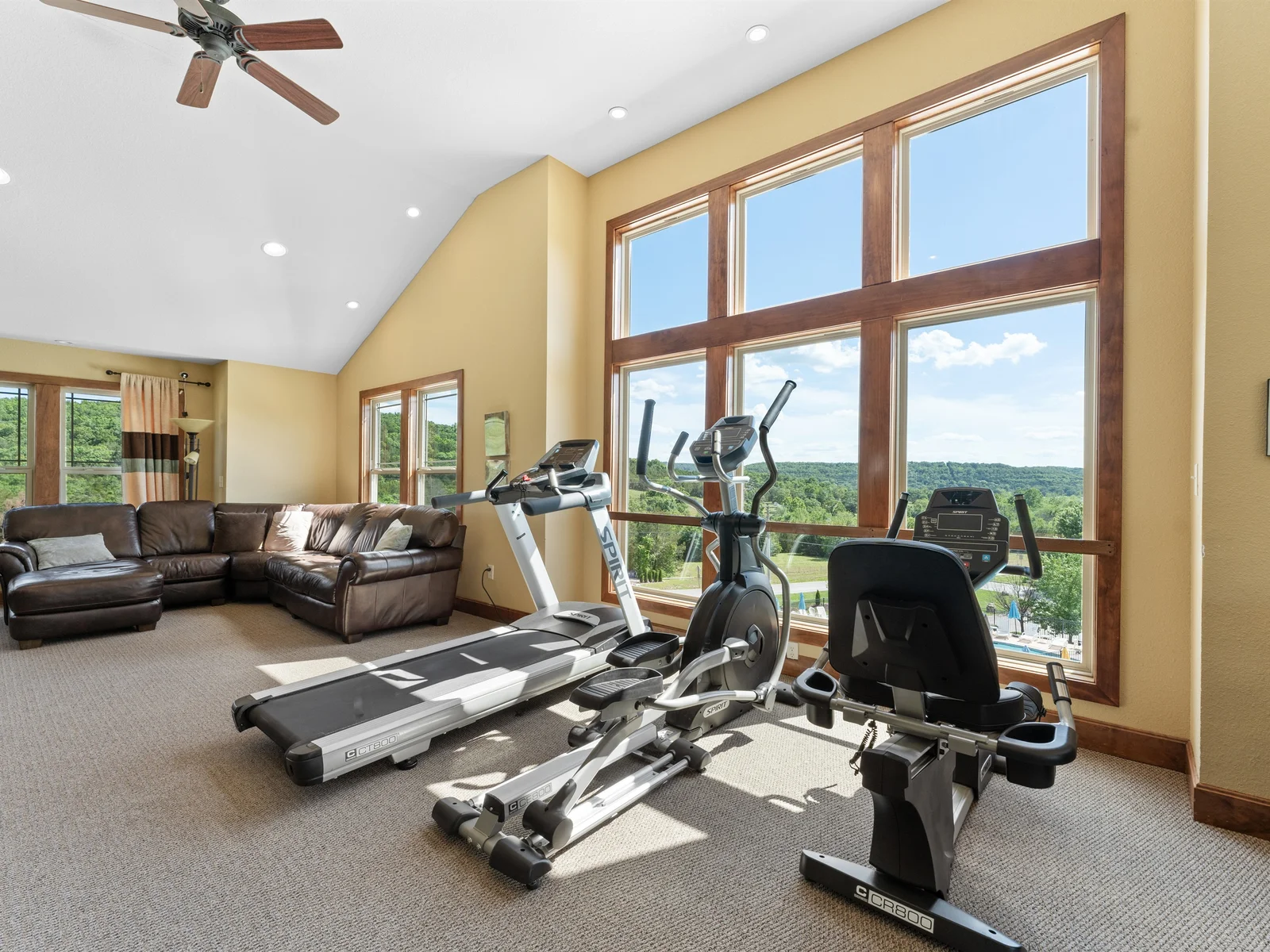 There is a limited amount of exercise equipment available in the Clubhouse.