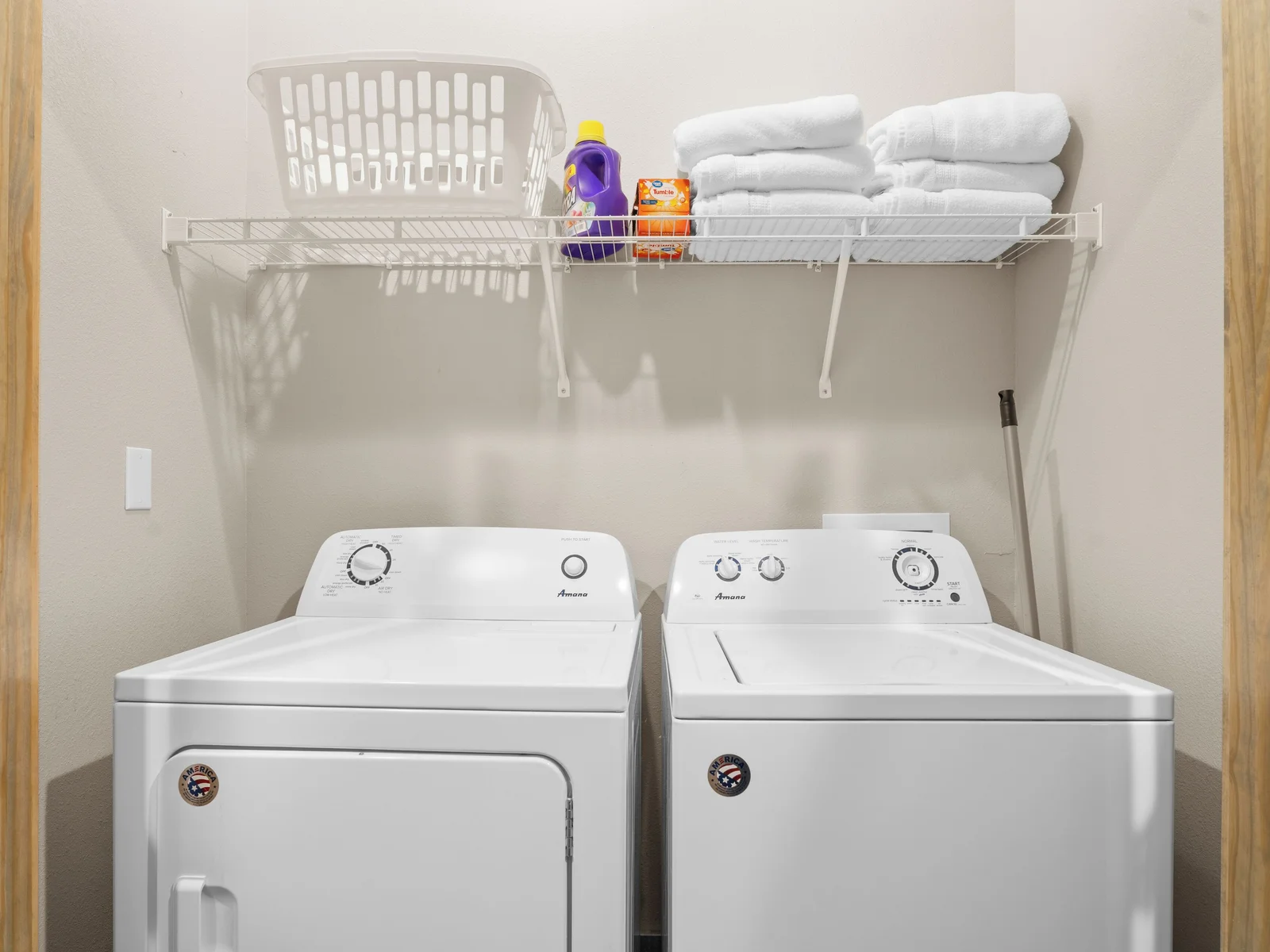 Lower level laundry closet.
