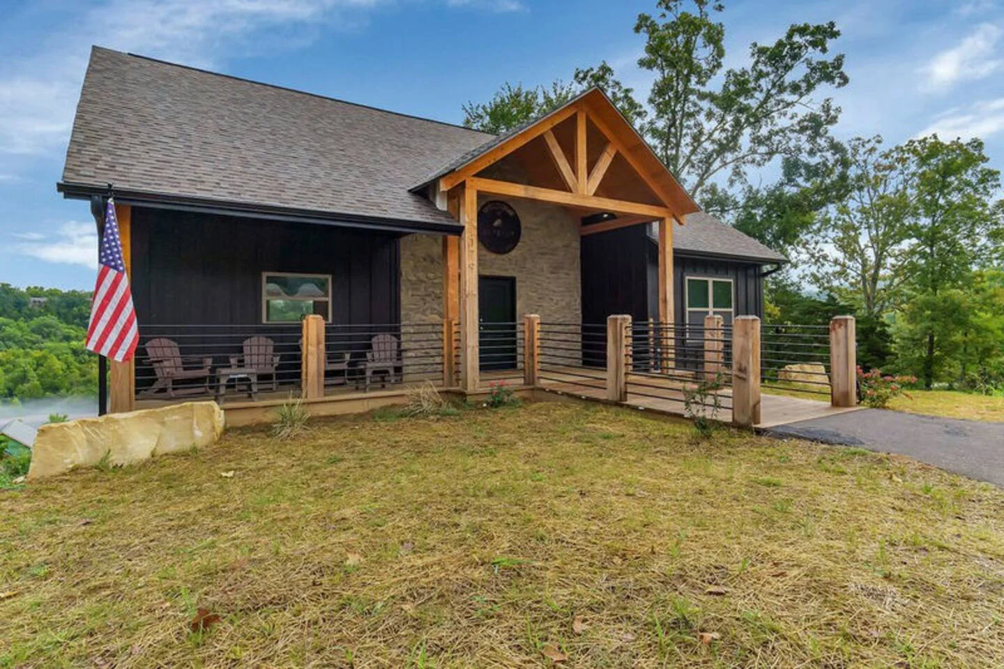 Beautiful lodge style exterior