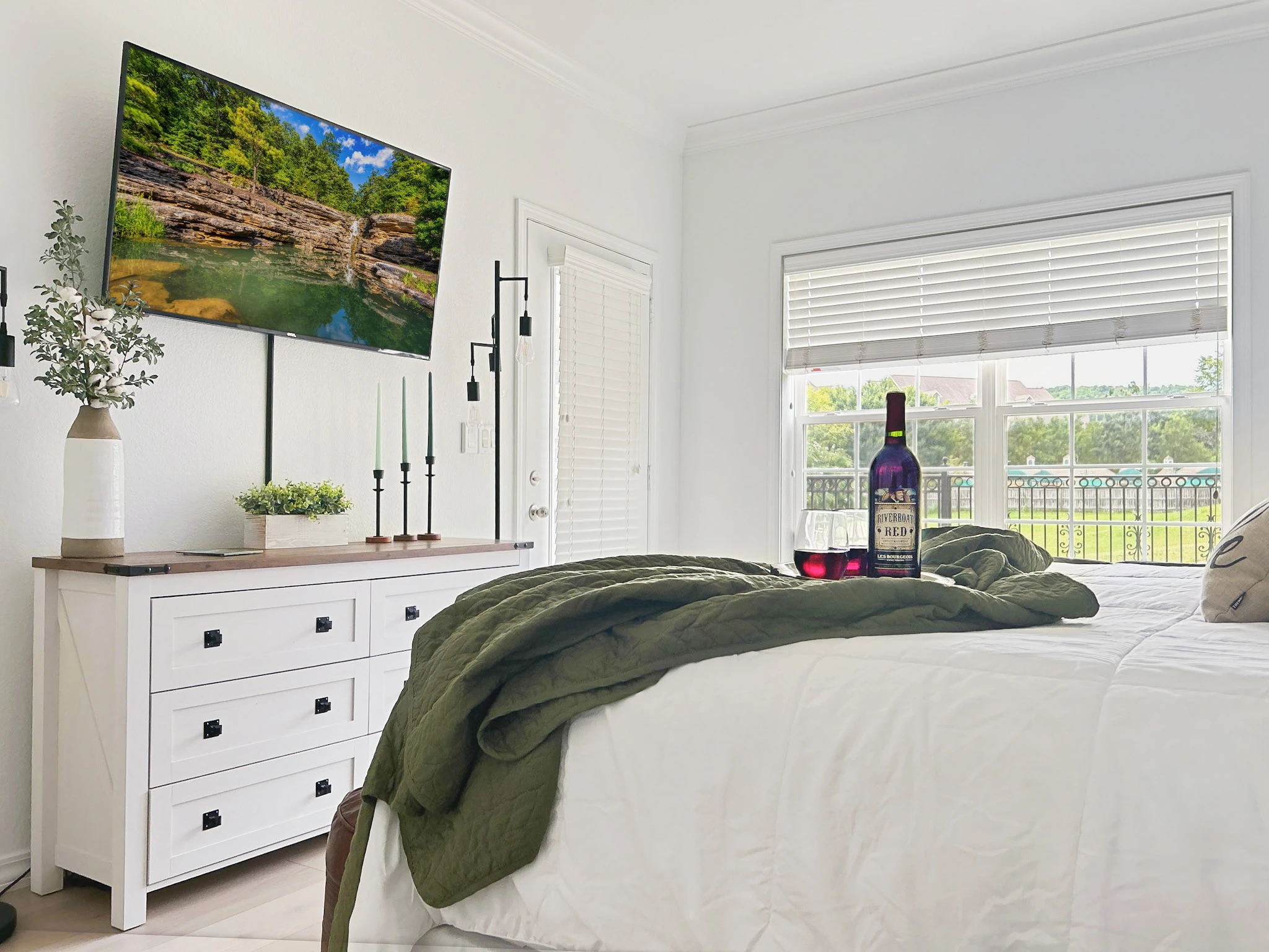 ...and your own Smart TV and private patio access.
