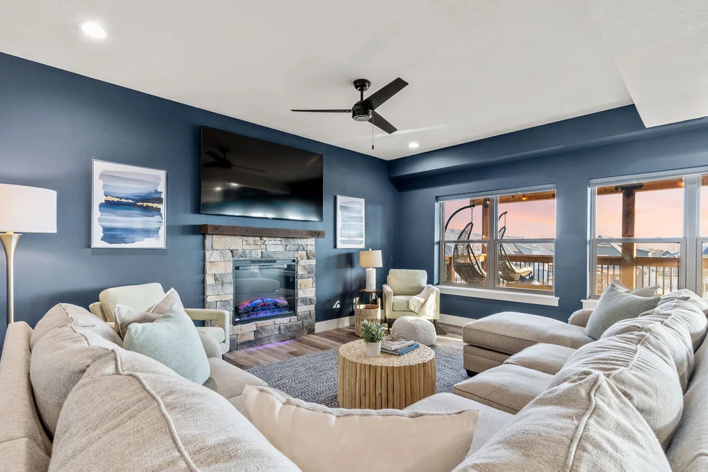 Gather around the living room to watch a movie!