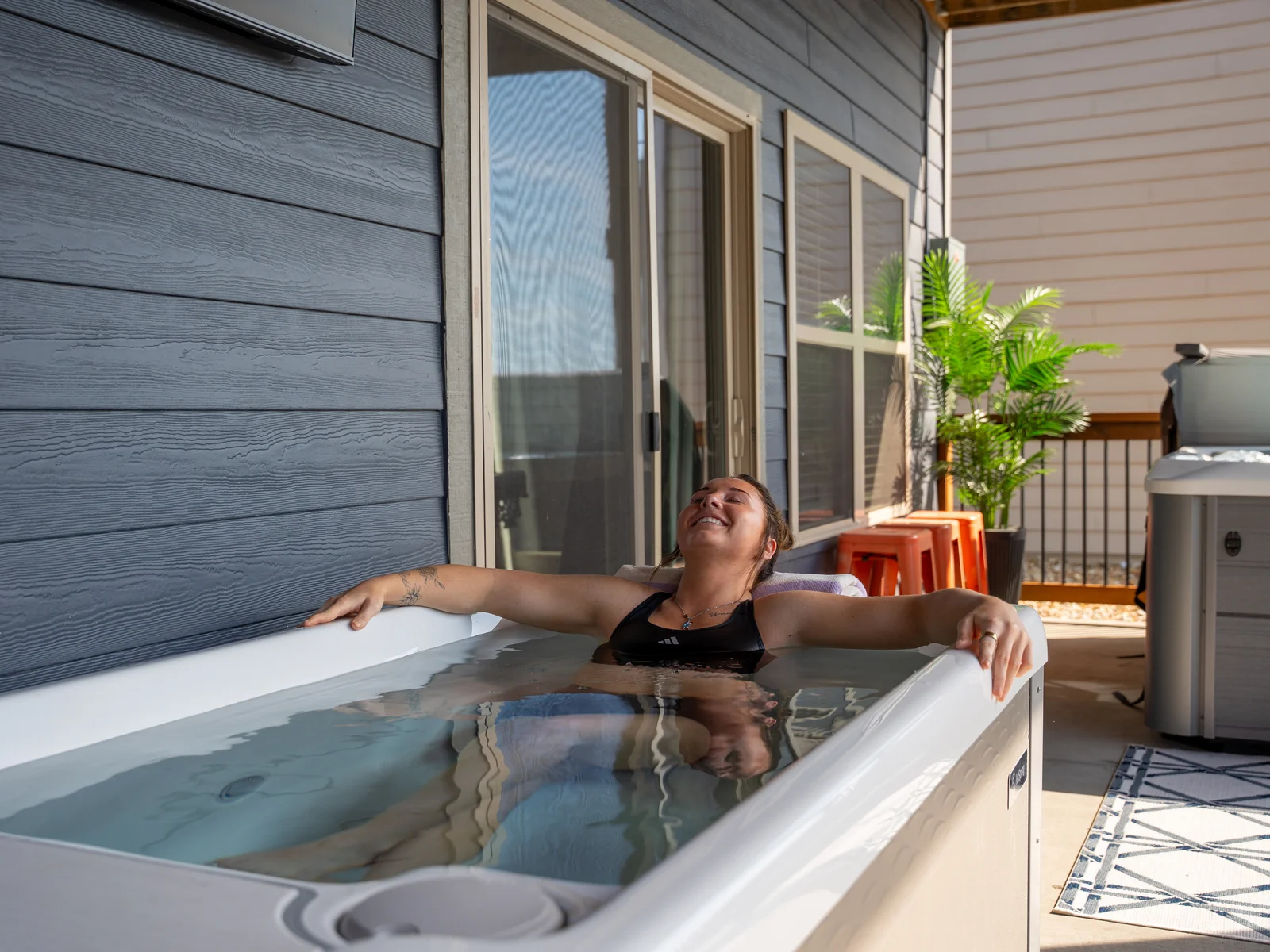 Wellness porch. Hot Springs Cold Plunge.