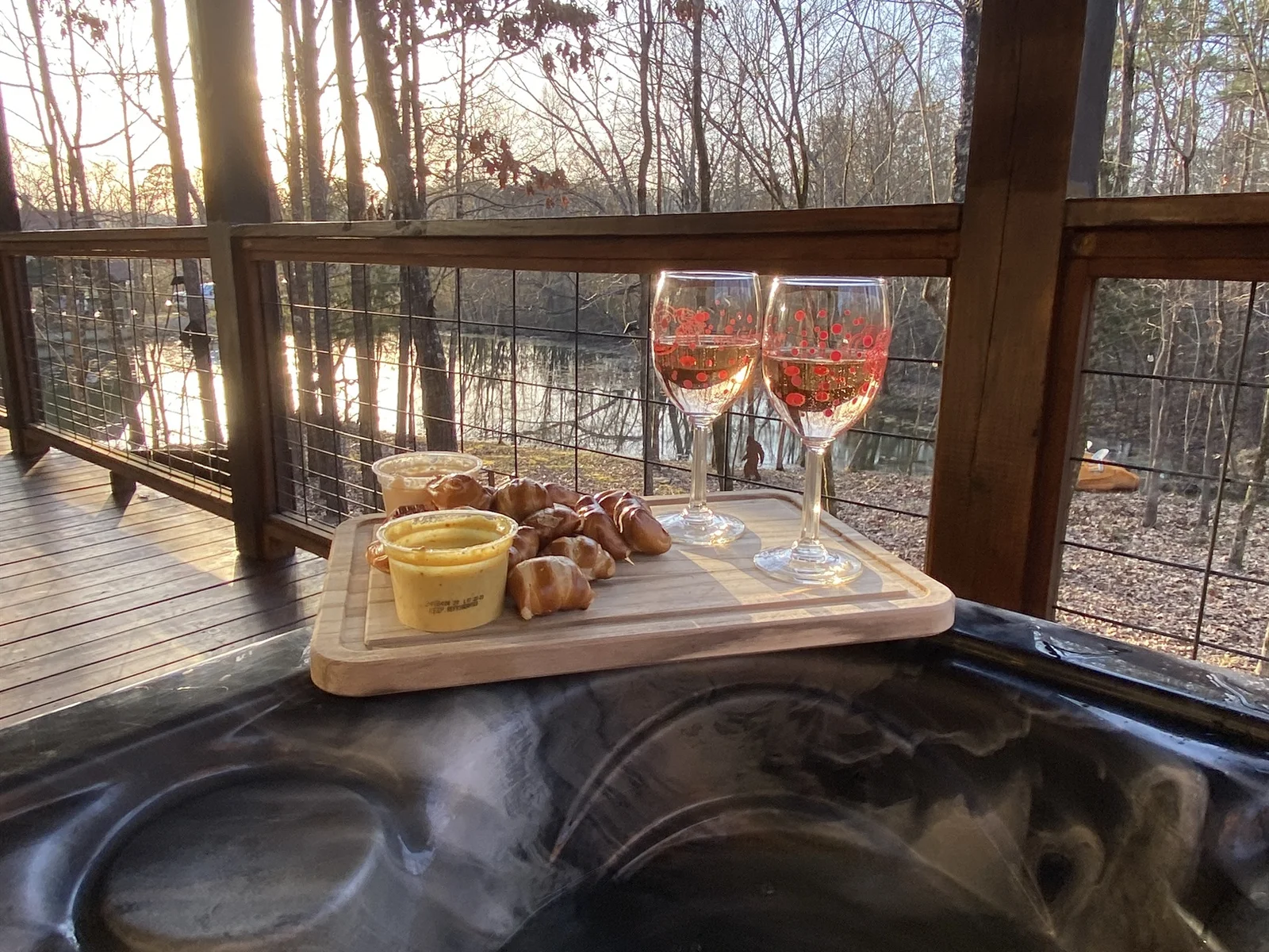 Soak Away the Day’s Adventures Under the Sky, Wine Glass in Hand and Nature All Around