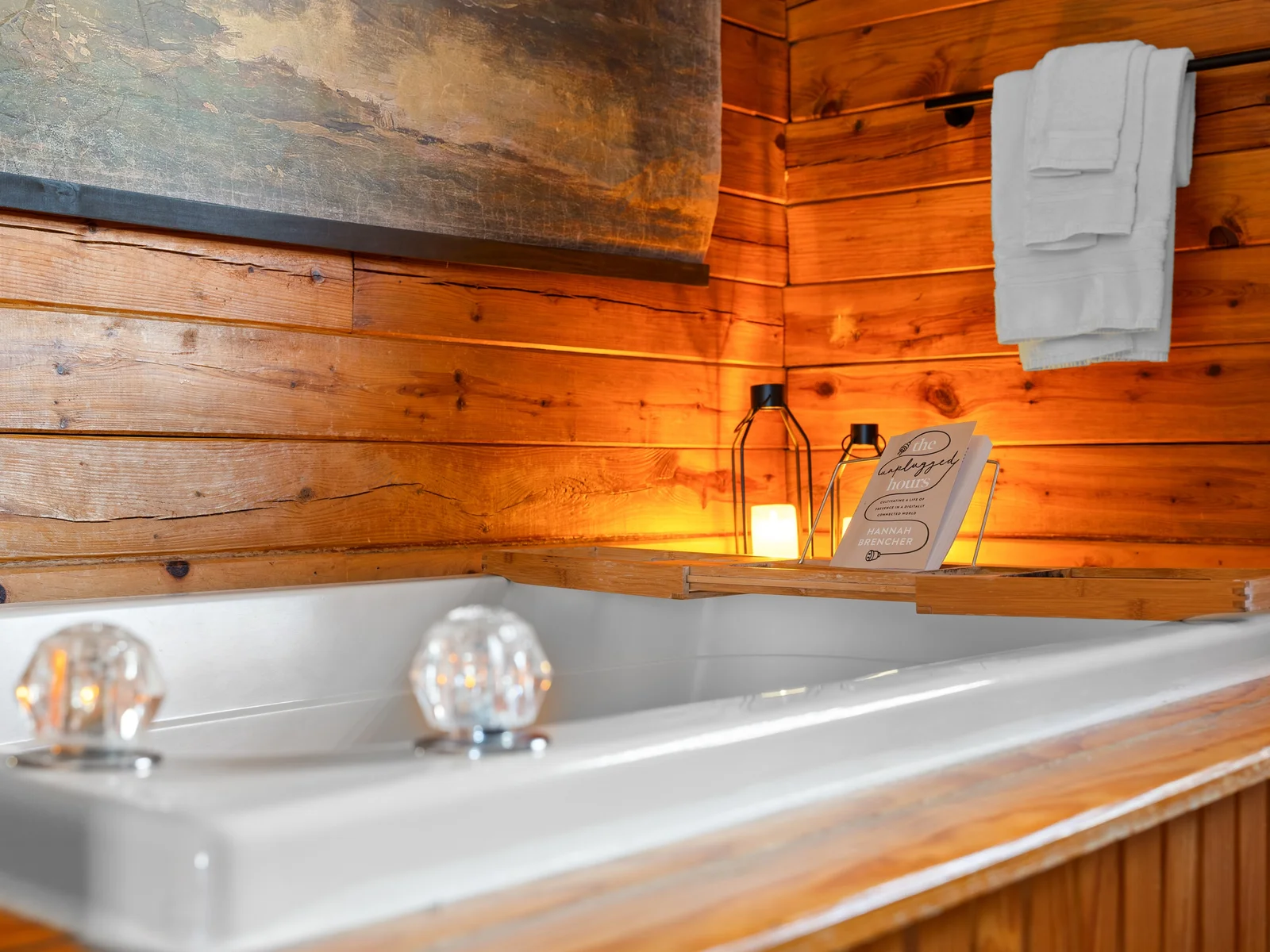 Relax deeply—jetted tub luxury paired with romantic vibes