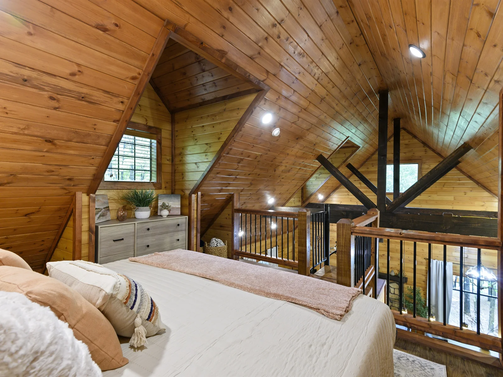 Unwind in Style in This King-Size Loft Sanctuary