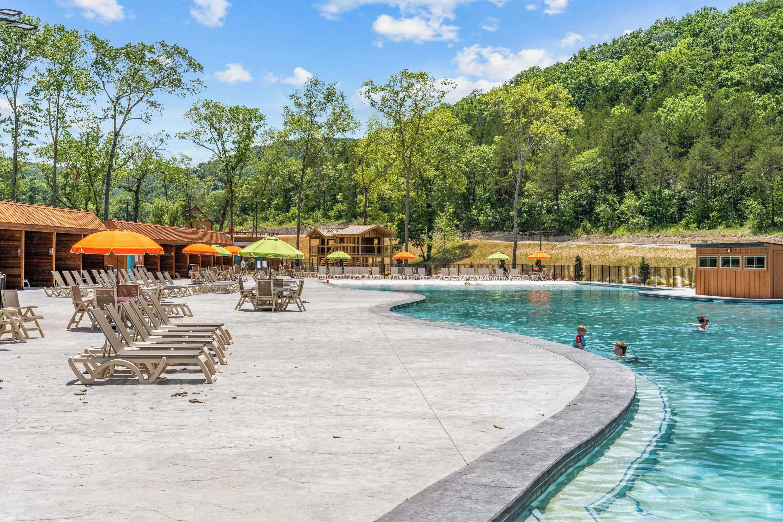 Outdoor pool area