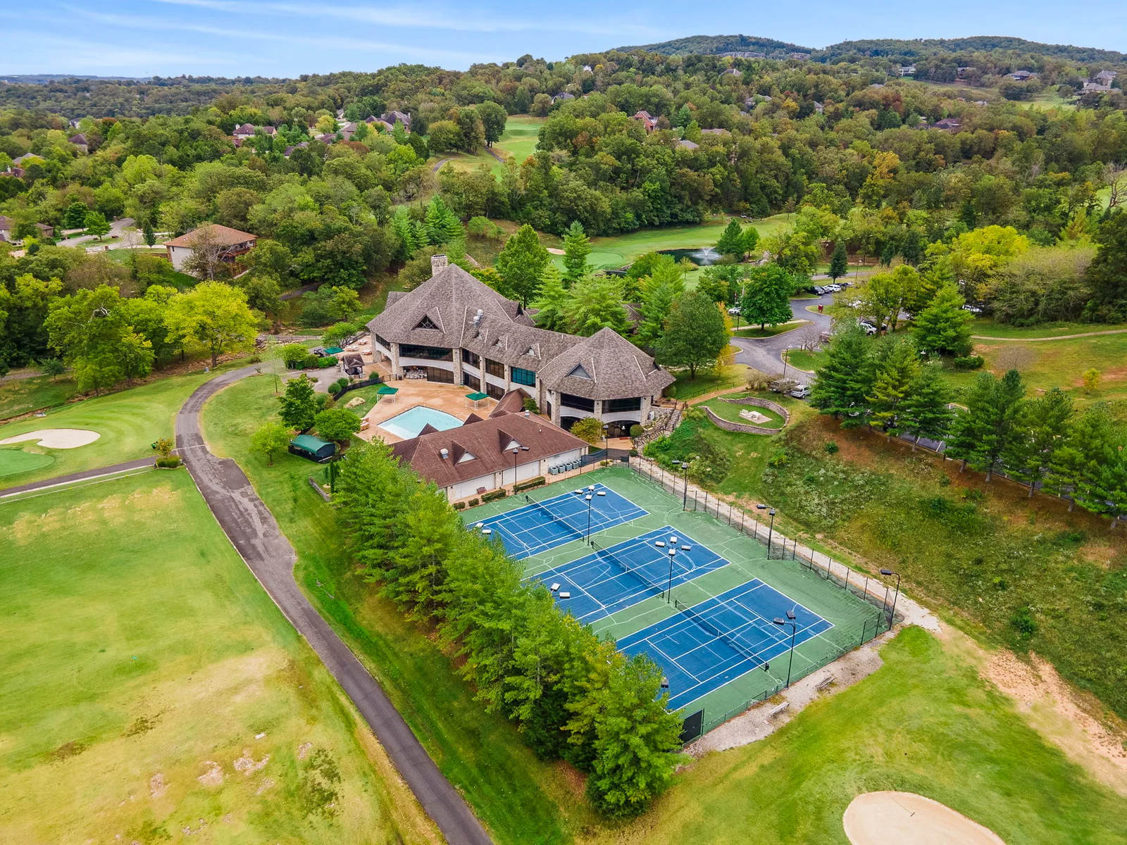 Pickleball courts at the clubhouse