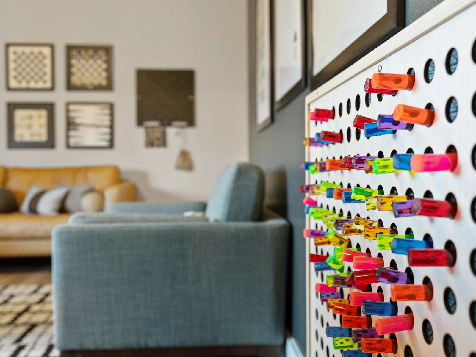 Game Room: Unleash your creativity on this vibrant lightboard—fun for all ages!