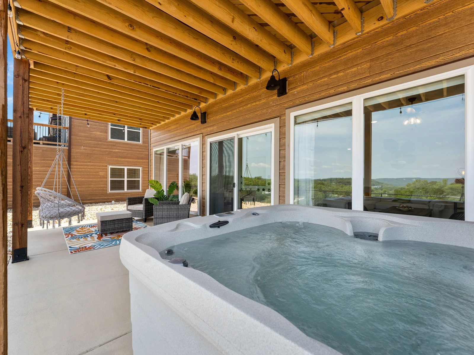 Soak in the hot tub after a long day!