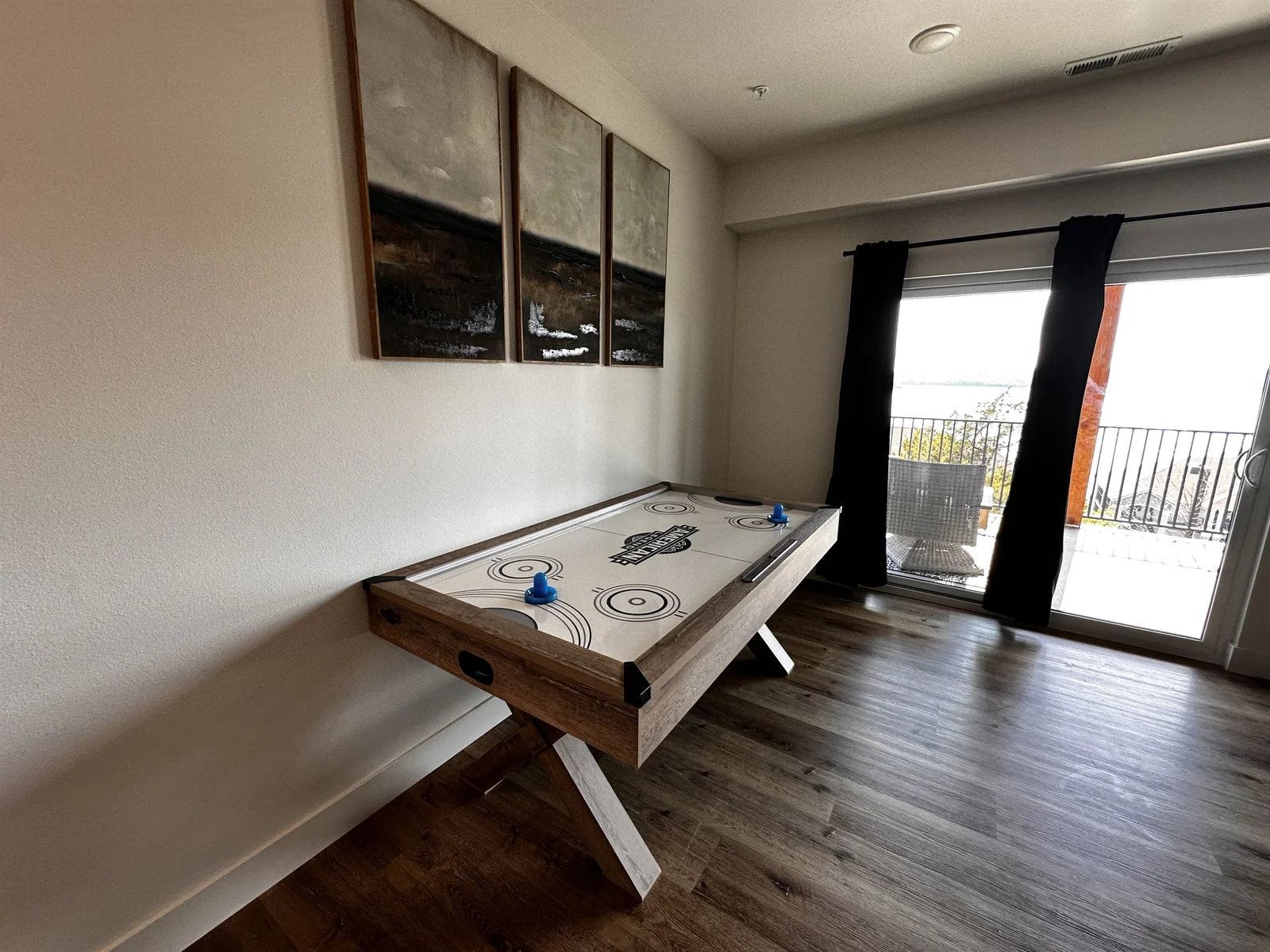 Air hockey downstairs