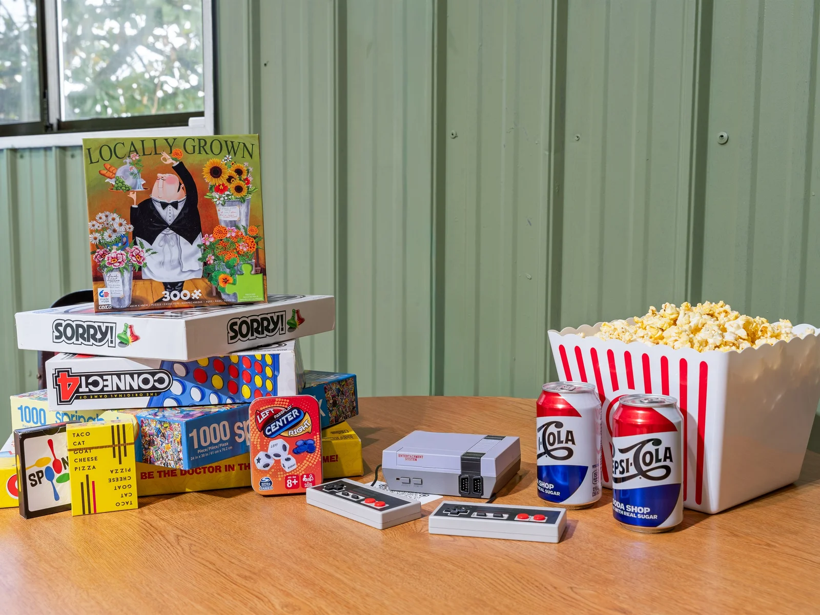 Plenty of games on hand for cozy nights and rainy-day fun.