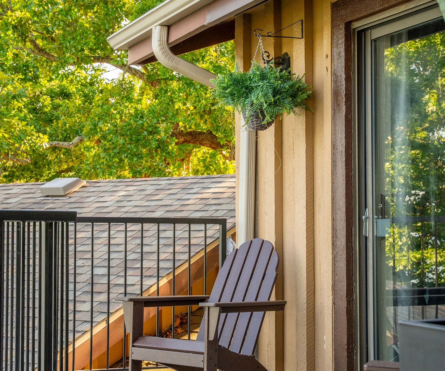 Surrounded by trees and nature, enjoy peaceful views and a sense of privacy throughout your stay.