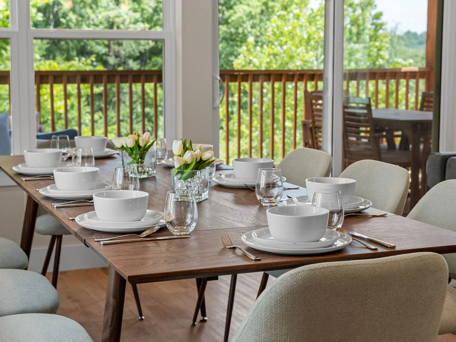 Gather, connect, and enjoy every bite around this beautiful 8-seat dining table.