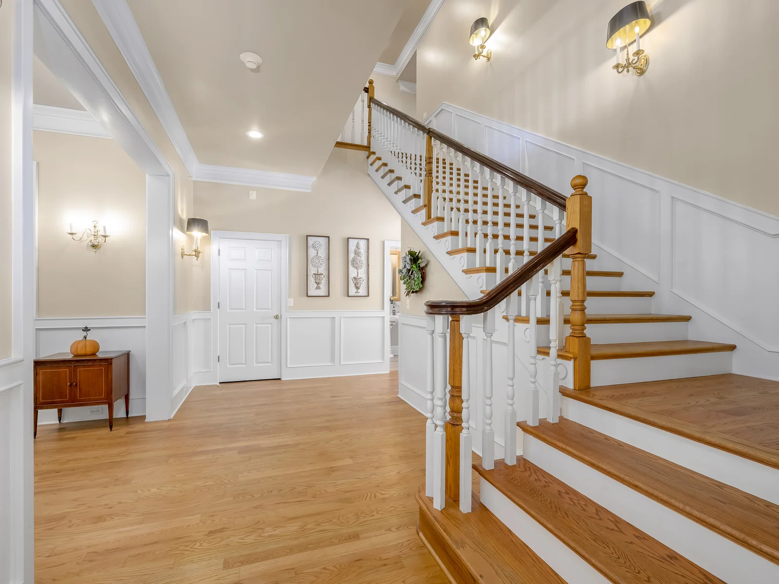 Foyer leading to half bath
