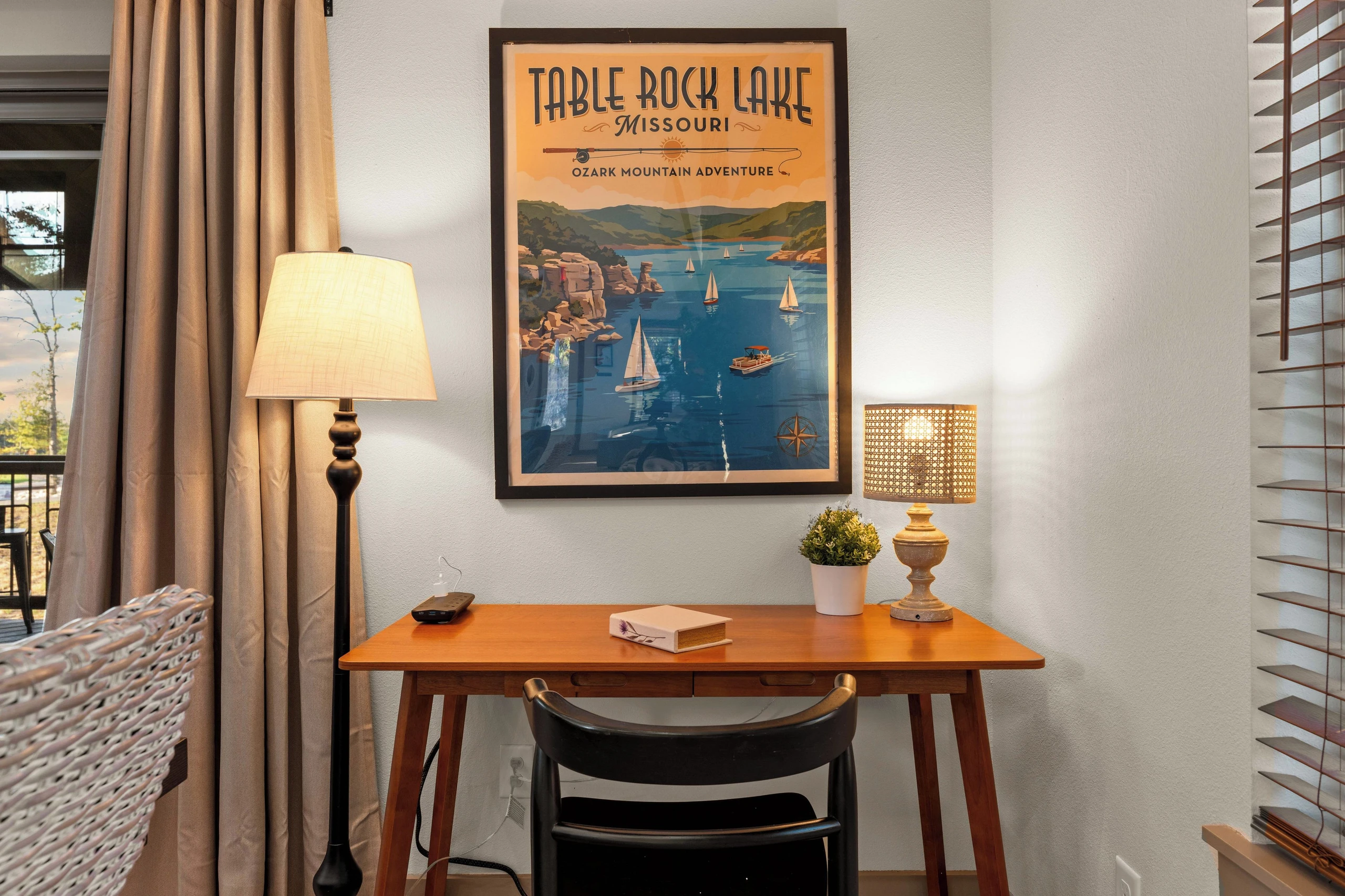 Writing desk with chair for laptop etc.