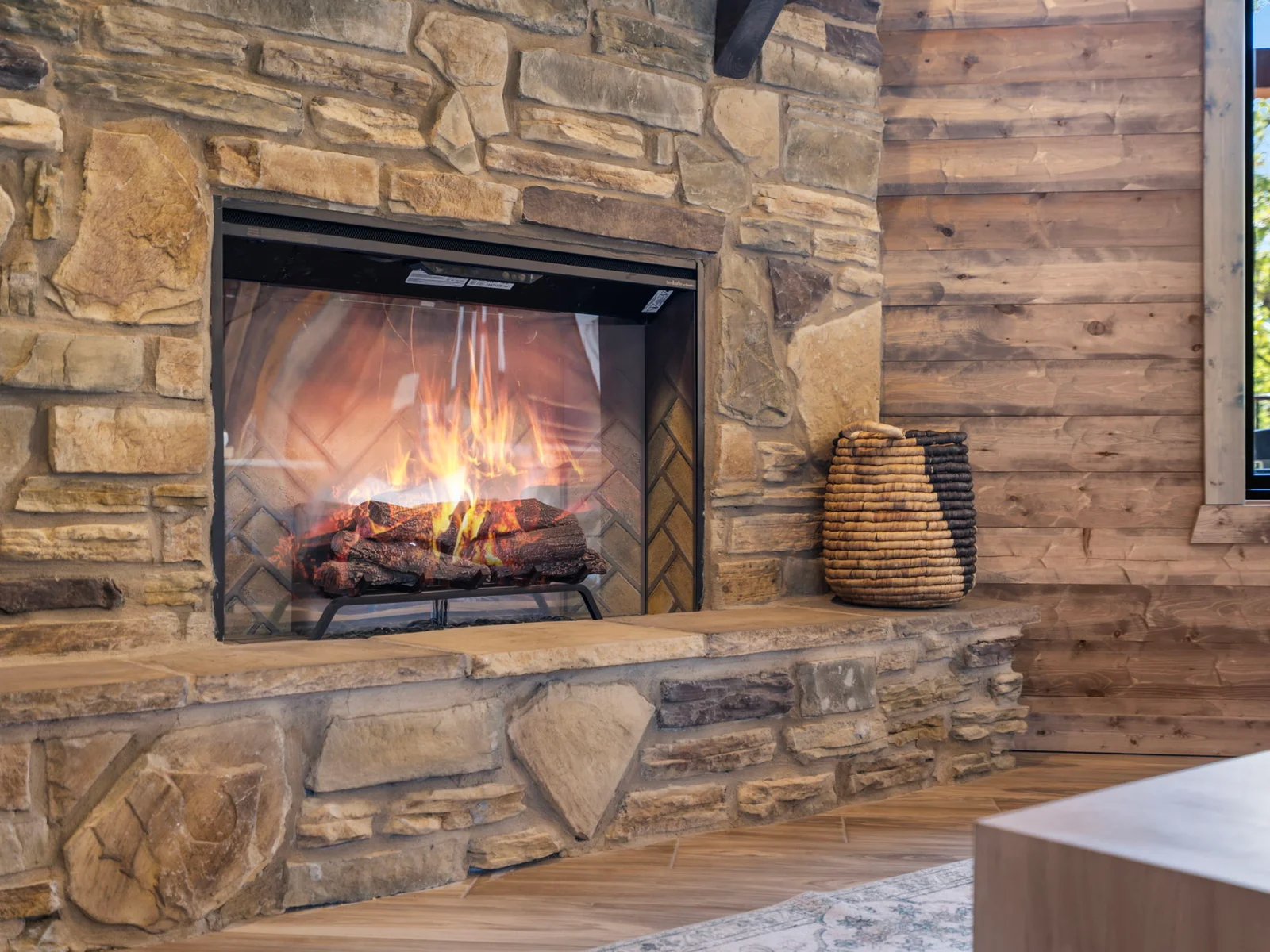 Warm up by the fire!