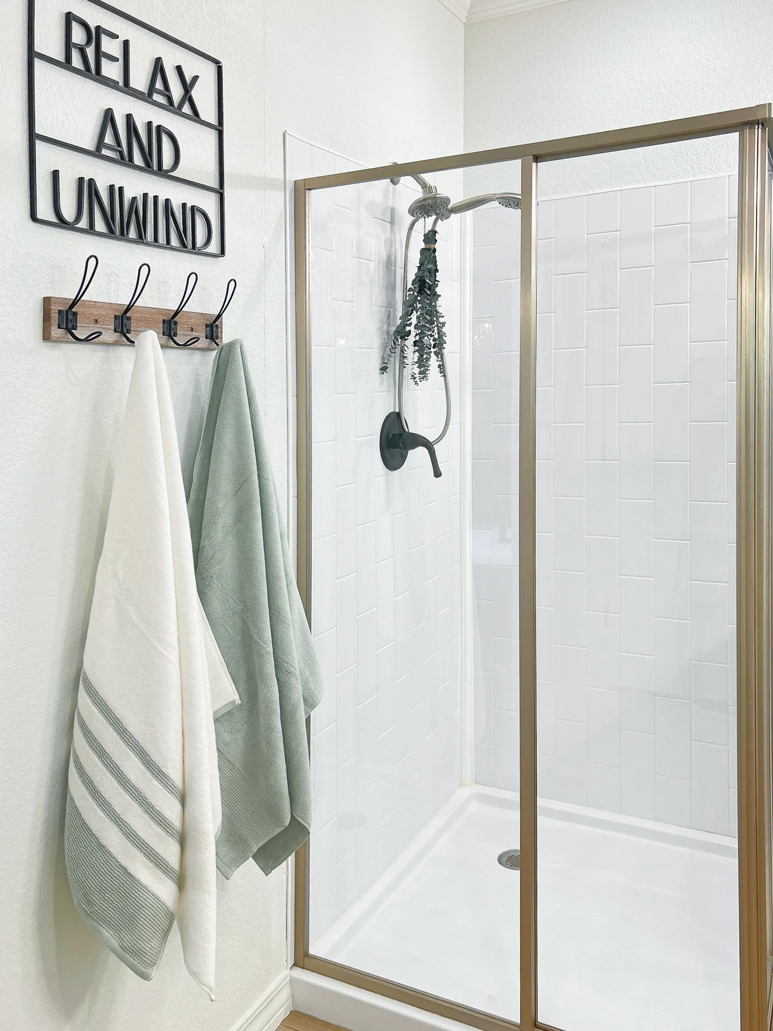 There is a walk-in shower spa as well.