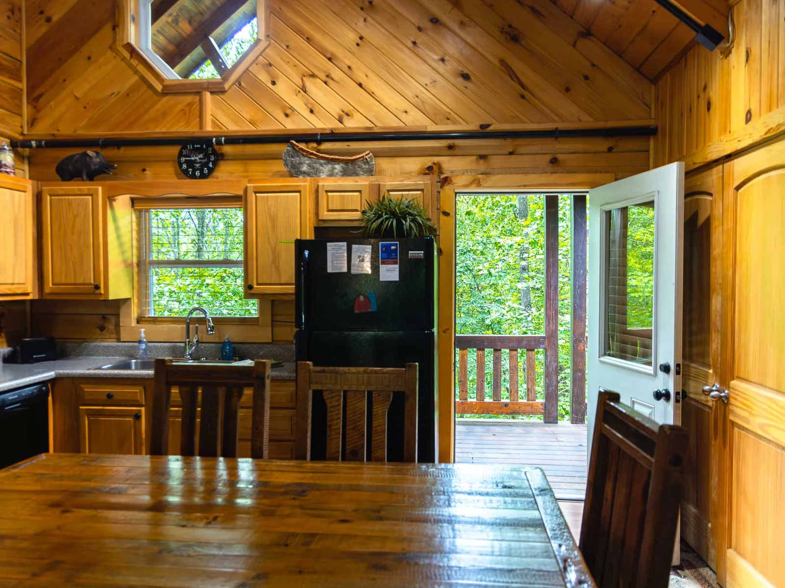 Kitchen with walkout back porch!