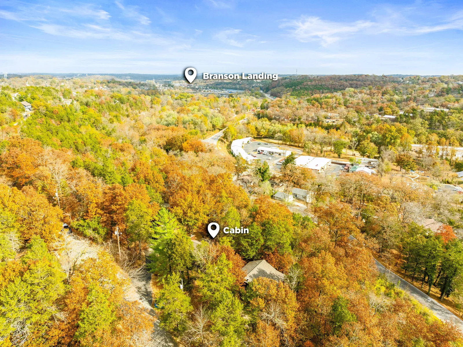 Explore Branson Landing, only 5 minutes away from your peaceful cabin escape