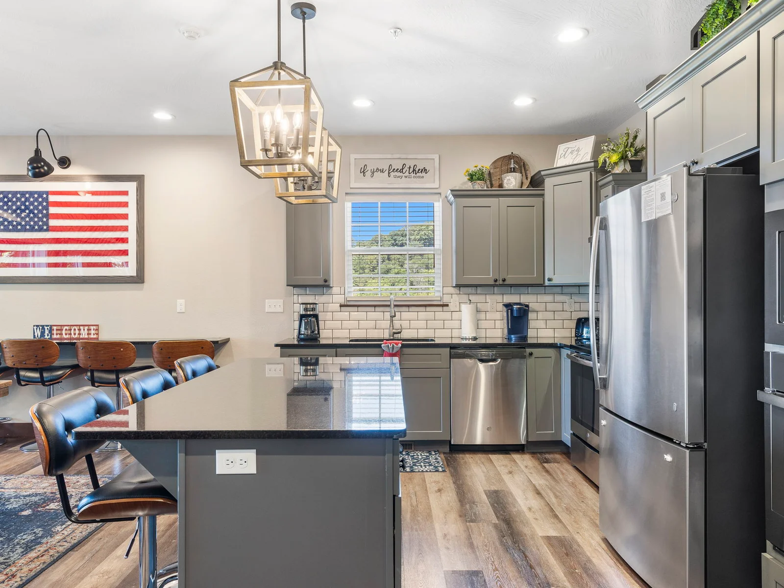 Kitchen is fully equipped for use. Just bring your food!