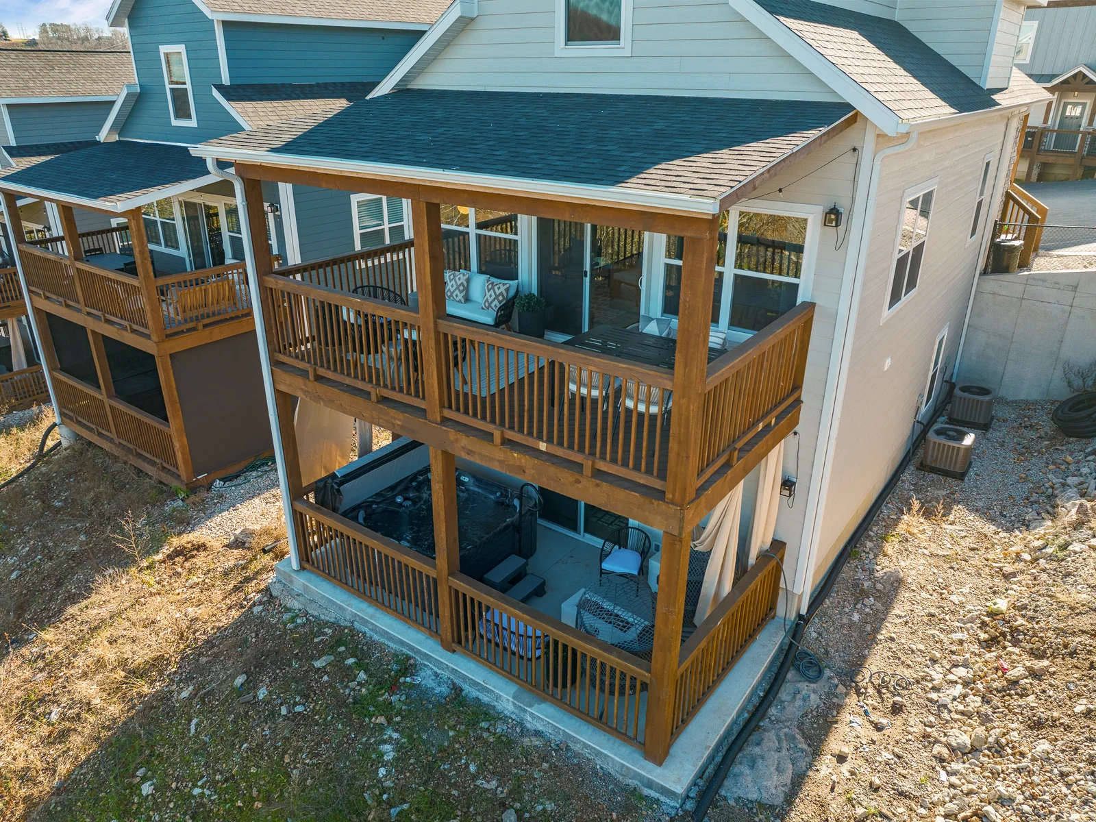 Outdoor Oasis: Dual decks perfect for soaking up views and unwinding in the hot tub!