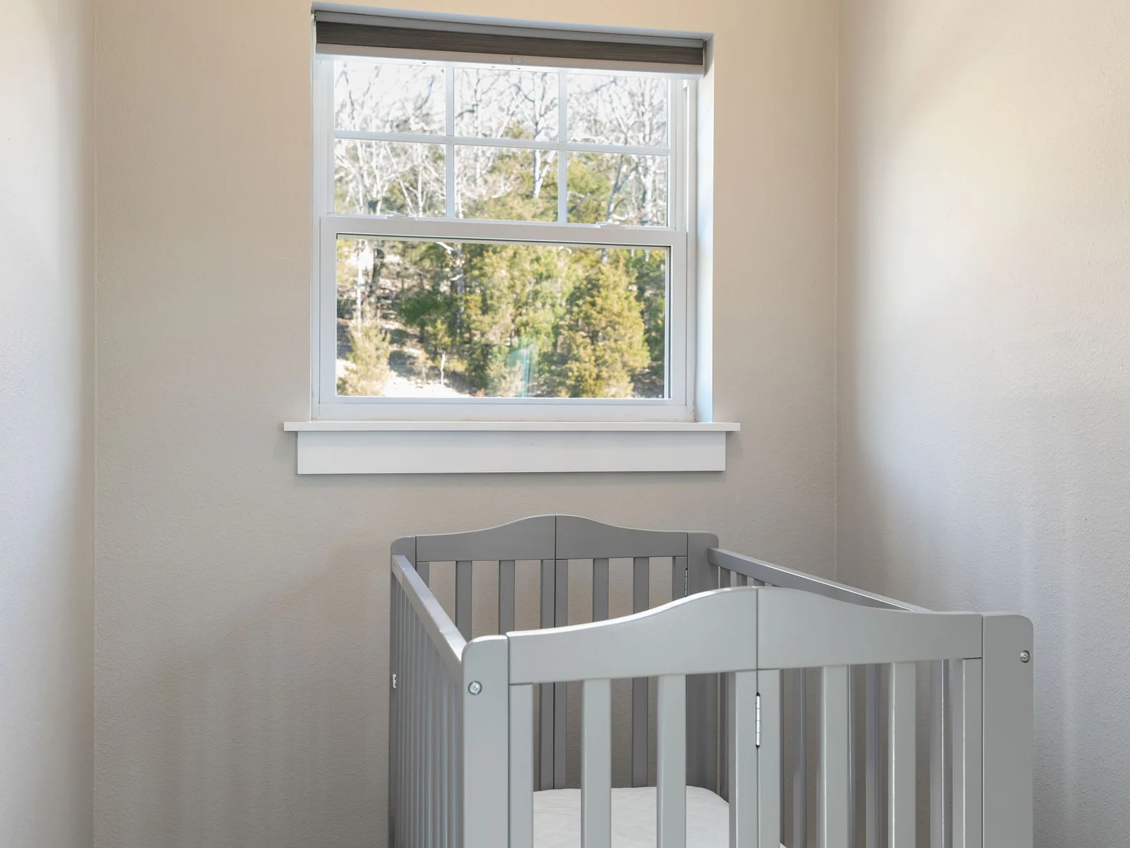 crib supplied in bedroom!