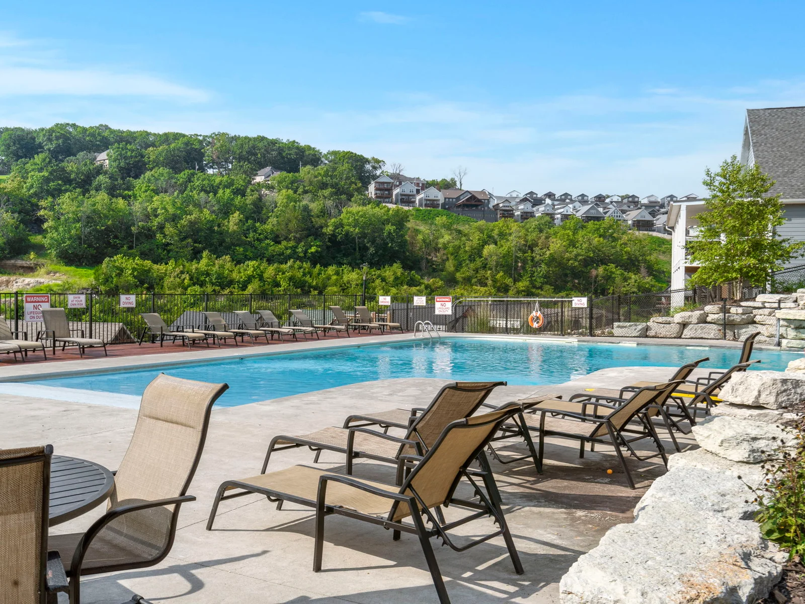 Enjoy seating by the outdoor pool!