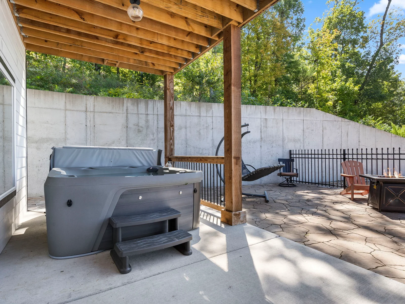 Recently added hot tub