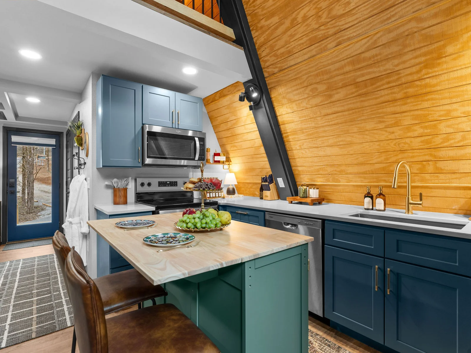Large kitchen island doubles as table space