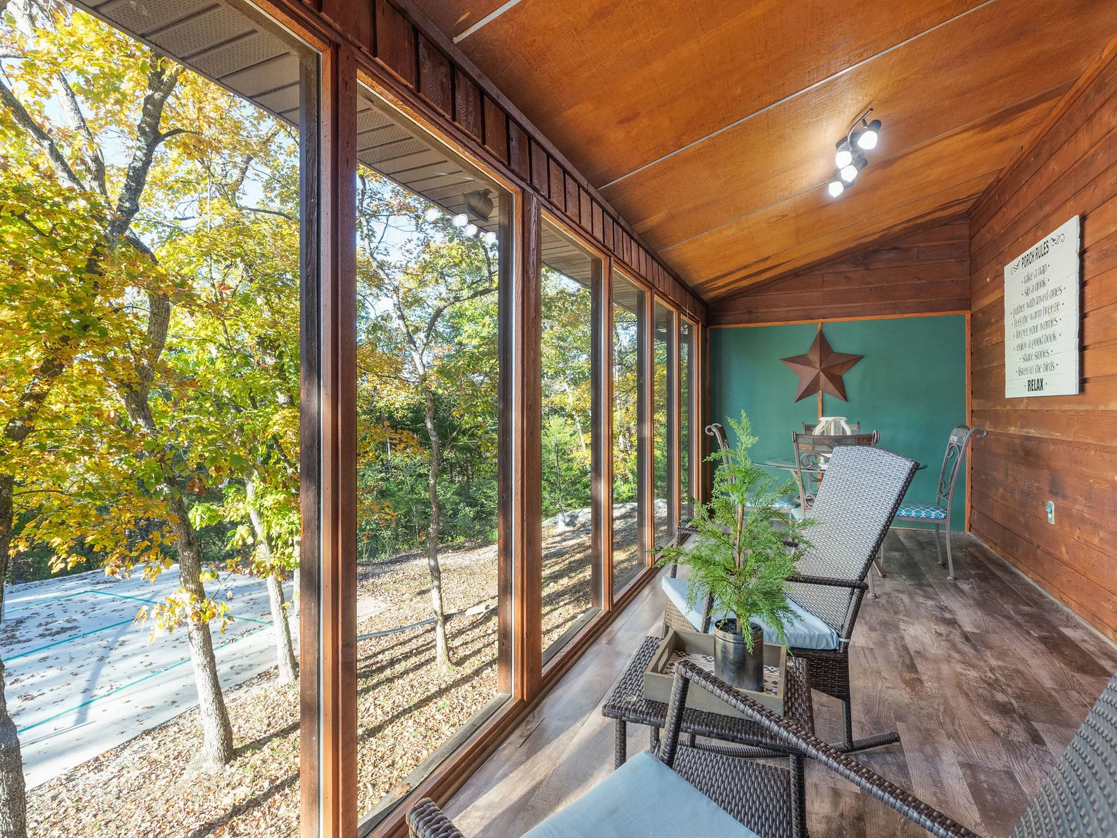 Enclosed deck off the main level!